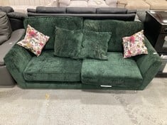 ANTIGA 3 SEATER FABRIC HIGH BACK SOFA GREEN VSSIA - RRP £1399