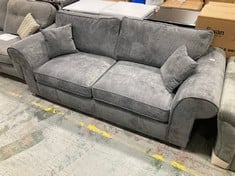 BEATRICE 3 SEATER FABRIC SOFA GREY UPXZB - RRP £749