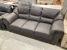 NAPLES 3 SEATER LEATHER SOFA CHOCOLATE VFKPM - RRP £1349