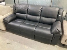 ALBION 3 SEATER LEATHER MANUAL RECLINER SOFA 6UADQ - RRP £749