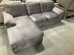 ELIZA 3 SEATER FABRIC LEFT HAND CORNER SOFA GREY VQY7I - RRP £1149