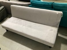 BAXTER 3 SEATER VELVET SOFA BED GREY V9C3C - RRP £179