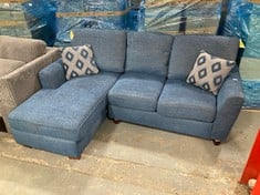 HOPTON FABRIC LEFT HAND CHAISE SOFA NAVY V32TA - RRP £1299