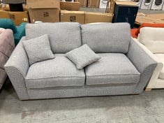 2 SEATER GREY FABRIC SOFA