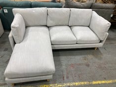 LEFT HAND CHAISE GREY 3 SEATER CORNER SOFA