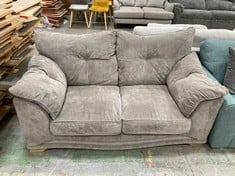 GREY 2 SEATER FABRIC SOFA