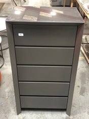 METAL GREY 5 DRAWER CABINET