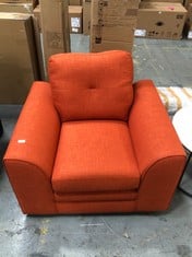 ORANGE FABRIC ARMCHAIR