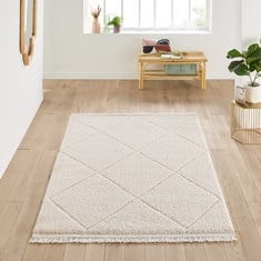 LAREDOUTE WHITE SHAGGY RUG