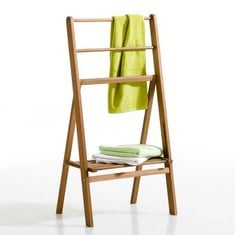 LAREDOUTE LOCUSTE FOLDING ACACIA TOWEL RACK- RRP £45