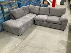 AMALFI FABRIC LEFT HAND CORNER SOFA GREY KTKPD - RRP £949