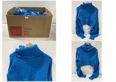 8 X WOMEN'S ASSORTED CLOTHING IN SIZE S TO INCLUDE CROPPED TEXTURED COWL SWEATER IN COLOUR BLUE- SIZE S (RRP- £46)