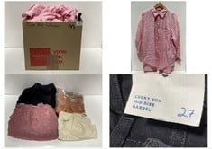 15 X WOMEN'S ASSORTED CLOTHING IN SIZE M TO INCLUDE PINK LONG SLEEVE SHIRT- SIZE M (RRP-£98)