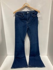 FRAME LE HIGH FLARE HIGH-RISE DENIM JEANS NAVY/MARINE SIZE 27 RRP- £213