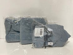 3 X OSAKA CORD MID RISE BARREL JEANS IN COLOUR SKY BLUE- SIZE 27- TOTAL RRP £354