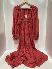 LONG SLEEVE MAXI DRESS PINK/ROSE SIZE XS RRP- £152