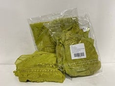 3 X WOMEN'S FLORINE SLIP MINI DRESS IN COLOUR CHARTREUSE-SIZE M- TOTAL RRP £354