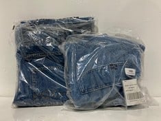 REINA CARGO BLUE DENIM SHORTS- SIZE L TO INCLUDE DION WASHED BLUE JEANS- SIZE UK14- TOTAL RRP £295