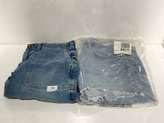 MAJOR LEAGUES MID RISE CUFFED CROP BLUE JEANS- SIZE 29 TO INCLUDE MILA BLUE DENIM SHORTS- SIZE 30- TOTAL RRP £266