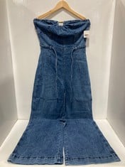 CRVY FEMME FATALE ONE PIECE DENIM JUMPSUIT BLUE SIZE 10 RRP- £140