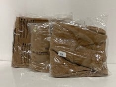 3 X OSAKA CORD MID RISE BARREL TROUSERS IN TAUPE - SIZE 29 - TOTAL RRP £354