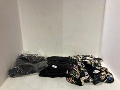 3 X ASSORTED ADULT CLOTHES ITEMS TO INCLUDE FALLING OUT TROUSER IN BLACK - SIZE UK 14 - TOTAL RRP £424