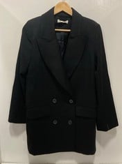 DOUBLE BREASTED MAXIMA JACKET BLACK SIZE XS RRP- £228