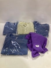 3 X ASSORTED ADULT CLOTHING ITEMS TO INCLUDE ANNABEL CASHMERE SHIRT IN INDIGO - SIZE XS - TOTAL RRP £384