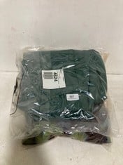 3 X ASSORTED ADULT CLOTHING ITEMS TO INCLUDE SOFT FAUX LEATHER PARACHUTE TROUSERS IN GREEN - SIZE M - TOTAL RRP £360