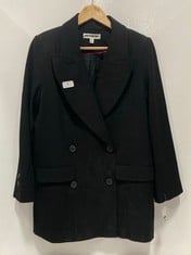 DOUBLE BREASTED MAXIMA JACKET BLACK SIZE XS RRP- £228