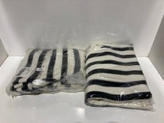 2 X ASSORTED ADULT CLOTHING ITEMS TO INCLUDE LINKS PULLOVER STRIPE JUMPER BLACK / WHITE - SIZE XS - TOTAL RRP £280