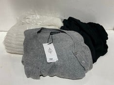 3 X ASSORTED ADULT CLOTHING ITEMS TO INCLUDE TAKE ME HOME SWEATER PULLOVER KNIT IVORY - SIZE XS - TOTAL RRP £279