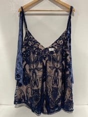 WOMEN'S LAYERED MOTIF BLOUSE IN COLOUR BLUE- SIZE L-RRP £140