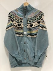 SINGLE BREASTED KNIT MINERAL RAINBOW COMBO JACKET SIZE XS RRP- £206