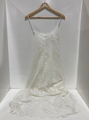 DESMOND & DEMPSEY WOMENS NIGHTDRESS BRODERIE ANGLAISE WHITE SIZE M RRP- £290