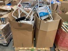 PALLET OF ASSORTED ITEMS TO INCLUDE NRS ZIMMER FRAME - WALKING AID TO INCLUDE AIDAPT BATH STOOL WITH ROTATING SEAT (ZONE 2) (KERBSIDE PALLET DELIVERY)