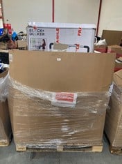 PALLET OF ASSORTED ITEMS TO INCLUDE BLACK AND DECKER 3 TIER HEATED AIRER 300W TO INCLUDE RUSSELL HOBBS 70L BUILT IN ELECTRIC FAN OVEN (ZONE 2) (KERBSIDE PALLET DELIVERY)