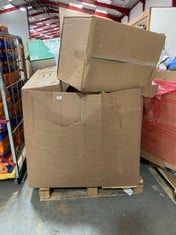 PALLET OF ASSORTED ITEMS TO INCLUDE MHL A500 HEAVY DUTY REUSABLE CONTAINERS WITH LIDS TO INCLUDE CURVER 40L DECO BIN (ZONE 3) (KERBSIDE PALLET DELIVERY)