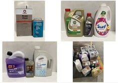 QTY OF ASSORTED LIQUIDS TO INCLUDE TRIPLE QX COOLANT G13 PURPLE READY MIXED 5L (ZONE 3) (COLLECTION ONLY)