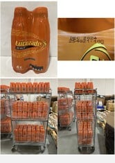 CAGE OF LUCOZADE ENERGY DRINK ORANGE FLAVOUR 4 X 380ML - BBE: 10/2024 (CAGE NOT INCLUDED) (ZONE 3) (COLLECTION ONLY)