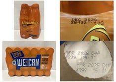 CAGE OF LUCOZADE ENERGY DRINK ORANGE FLAVOUR 4 X 380ML - BBE: 10/2024 (CAGE NOT INCLUDED) (ZONE 3) (COLLECTION ONLY)