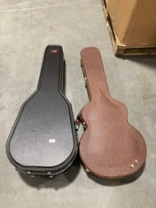 GATOR CASES GC-DEEP BOWL GUITAR CASE IN BLACK TO INCLUDE GATOR CASES GW-335-BROWN GUITAR CASE IN BROWN - TOTAL LOT RRP £237 (ZONE 3)