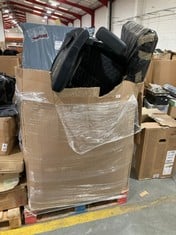 PALLET OF ASSORTED ITEMS TO INCLUDE GX TRUST GAMING CHAIR IN BLACK LEATHER TO INCLUDE 3 TIER HEATED CLOTHES AIRER (ZONE 3) (KERBSIDE PALLET DELIVERY)