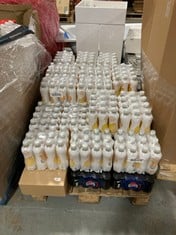 PALLET OF LIQUIDS TO INCLUDE GET MORE VITS ORANGE FLAVOURED VITAMIN DRINK 12 X 500ML - BBE: 10/2024 (ZONE 4) (COLLECTION ONLY)