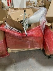 PALLET OF ASSORTED ITEMS TO INCLUDE BRABANTIA IRONING BOARD IN SAGE GREEN TO INCLUDE NRS HEALTHCARE ELBOW CRUTCH WITH COMFY HANDLE (ZONE 4) (KERBSIDE PALLET DELIVERY)