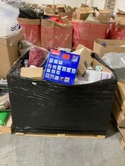 PALLET OF ASSORTED ITEMS TO INCLUDE VILEDA SPIN AND CLEAN MOP SET TO INCLUDE ALWAYS DISCREET UNDERWEAR 3 X 7 PERIOD UNDERWEAR (ZONE 4) (KERBSIDE PALLET DELIVERY)