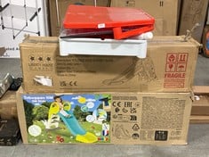 3 X ASSORTED KIDS ITEMS TO INCLUDE SMOBY GM GARDEN SLIDE (ZONE 1)