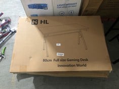 3 X ASSORTED ITEMS / FURNITURE TO INCLUDE HL 80CM FULL SIZE GAMING DESK - MODEL NO. HL-A08BK (ZONE 1)