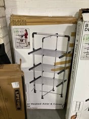 2 X BLACK AND DECKER 3 TIER HEATED AIRER - MODEL NO. BXAR0005GB - TOTAL LOT RRP £218 (ZONE 1)