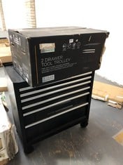 ADVANCED 6 DRAWER TOOL CABINET IN BLACK TO INCLUDE ADVANCED 2 DRAWER TOOL TROLLEY (KERBSIDE PALLET DELIVERY)